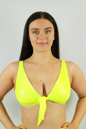 Rarr Tie-Up Bra - Yellow Sparkle