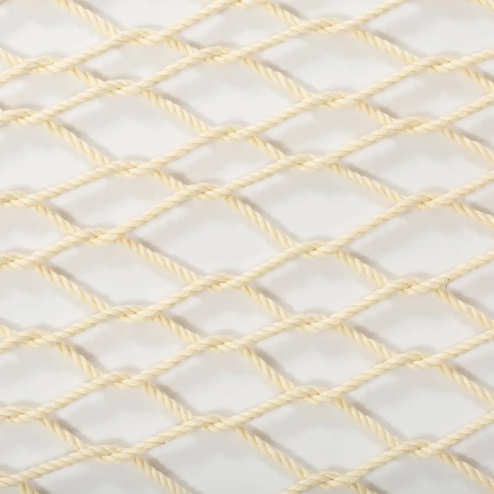 Resort King Polyester Rope Hammock in Cream