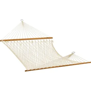 Resort King Polyester Rope Hammock in Cream