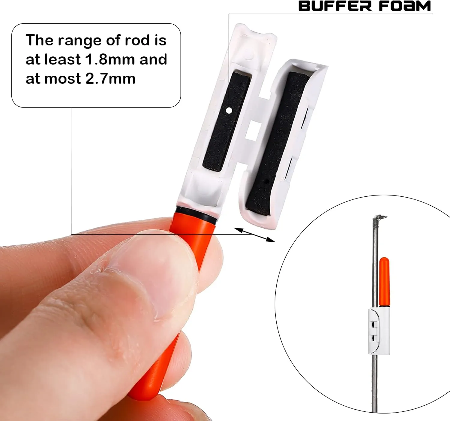 Retisee 9 Pcs 2.5 Inch Fishing Glow Sticks LED Fishing Pole Light Night Fish Strike Alert Glow Stick Bite Alarm Night Fish Rod Waterproof Luminous Rod