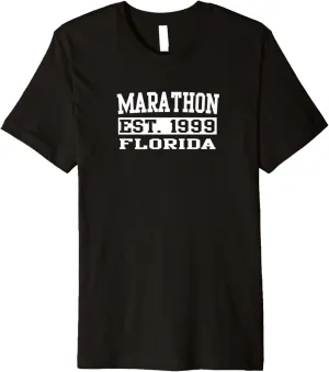 Retro Marathon Florida Souvenirs Marathon Beach FL Premium T-Shirt
