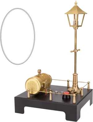 Retrol Steam Beam Engine Model Accessories DIY Kit, Mini Steam Generator and Lamp Scene Model Set, Physics Mechanics Experiment Teaching Instrument