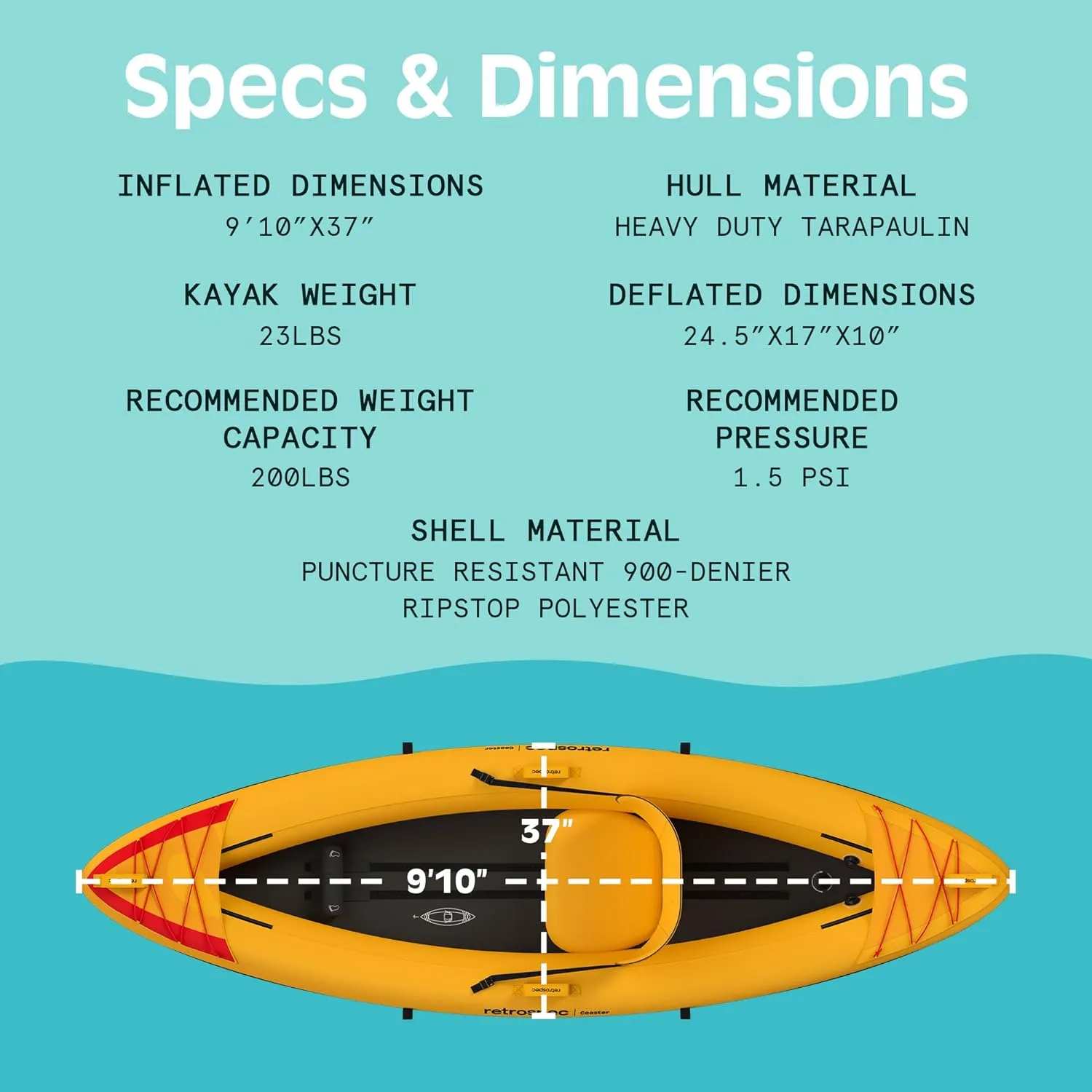 Retrospec Coaster Single & Tandem Inflatable Kayak