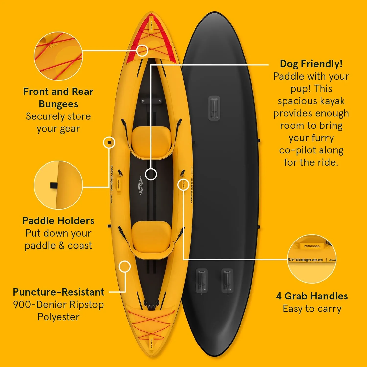 Retrospec Coaster Single & Tandem Inflatable Kayak