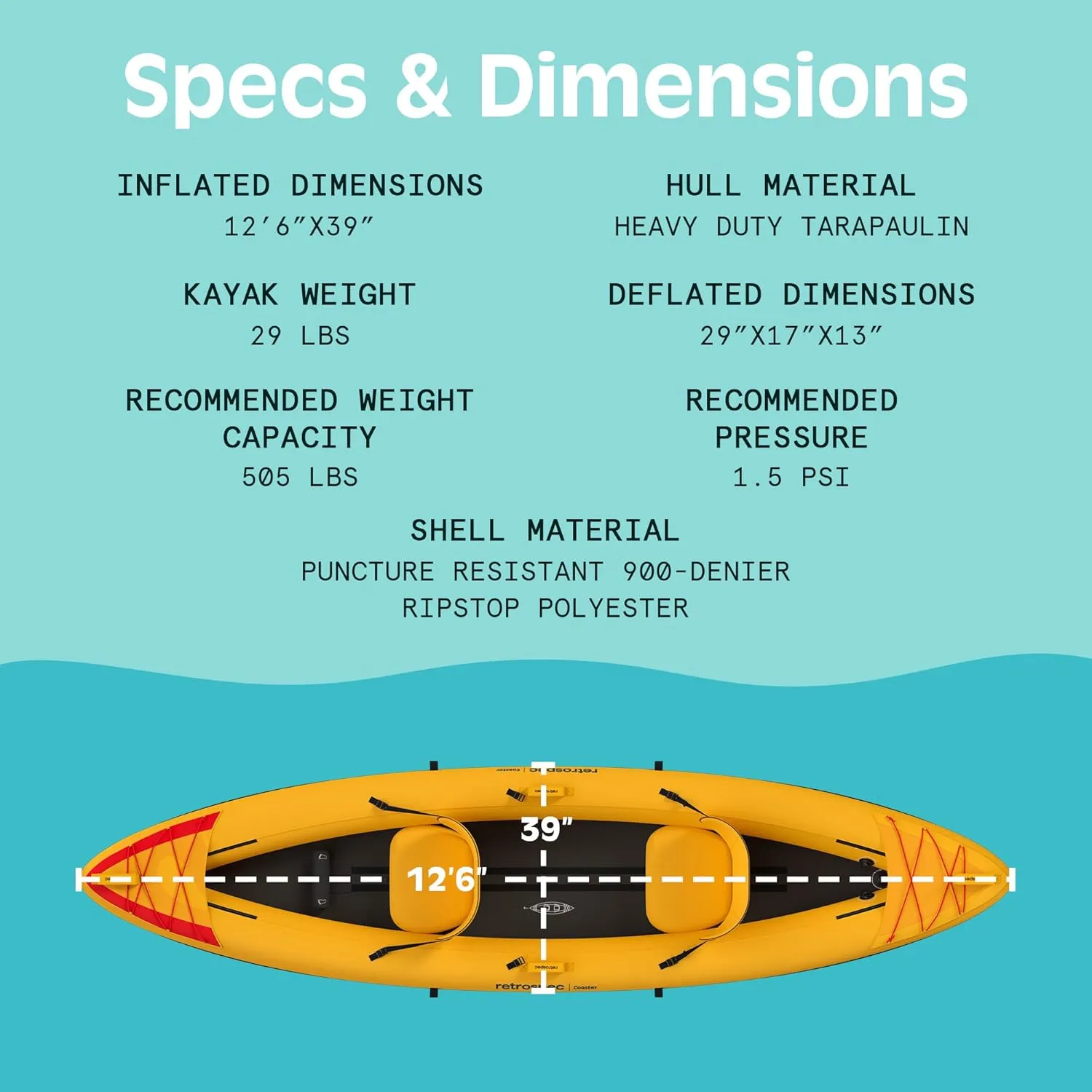 Retrospec Coaster Single & Tandem Inflatable Kayak