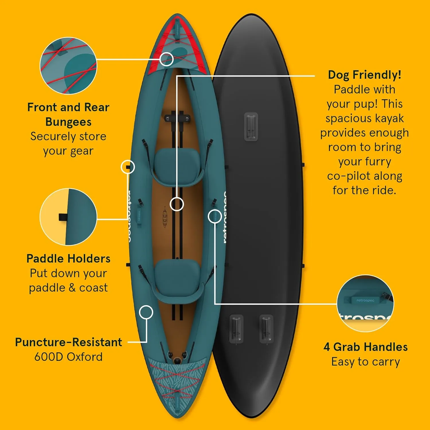 Retrospec Coaster Single & Tandem Inflatable Kayak