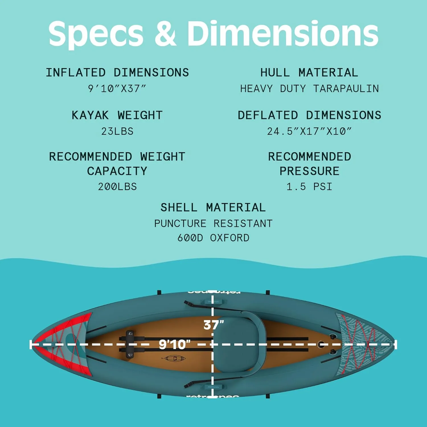 Retrospec Coaster Single & Tandem Inflatable Kayak