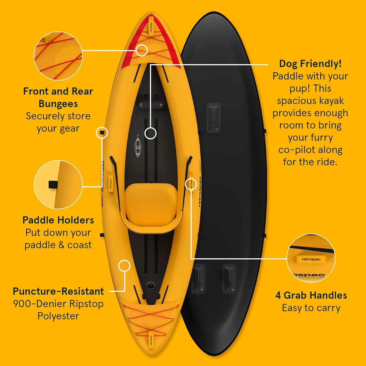 Retrospec Coaster Single & Tandem Inflatable Kayak