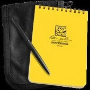 Rite in the Rain All-Weather 146B-Kit Yellow Pocket Notebook Black Pen Tan Cordura Cover 102 x 152mm