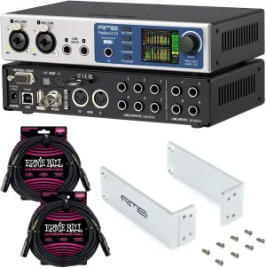 RME Fireface UCX II 40-channel USB Interface, RME Rackmount kit, (2) ErnieBall XLR Bundle
