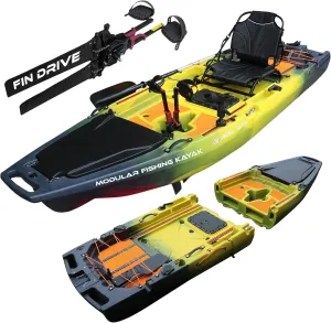 Rocket Modular Fishing Kayak - 9.8ft Lightweight, Sit On Top Kayak for Adults & Youth - Stable & Portable, Ideal Space-Saving Design for Travel - 400 lbs Capacity