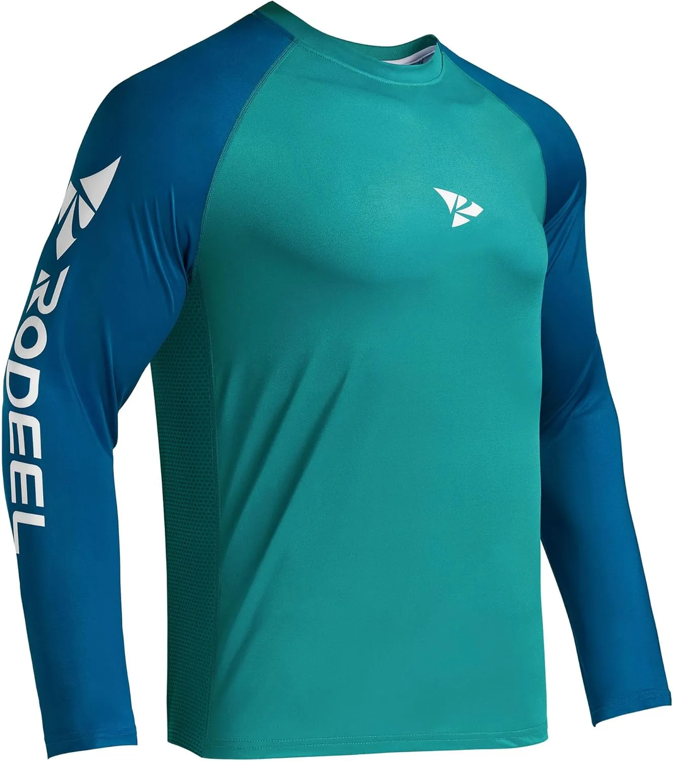 Rodeel Men's Fishing Shirts for Men Long Sleeve Wicking Fabric UPF 50 Sun Protection Performance Shirt