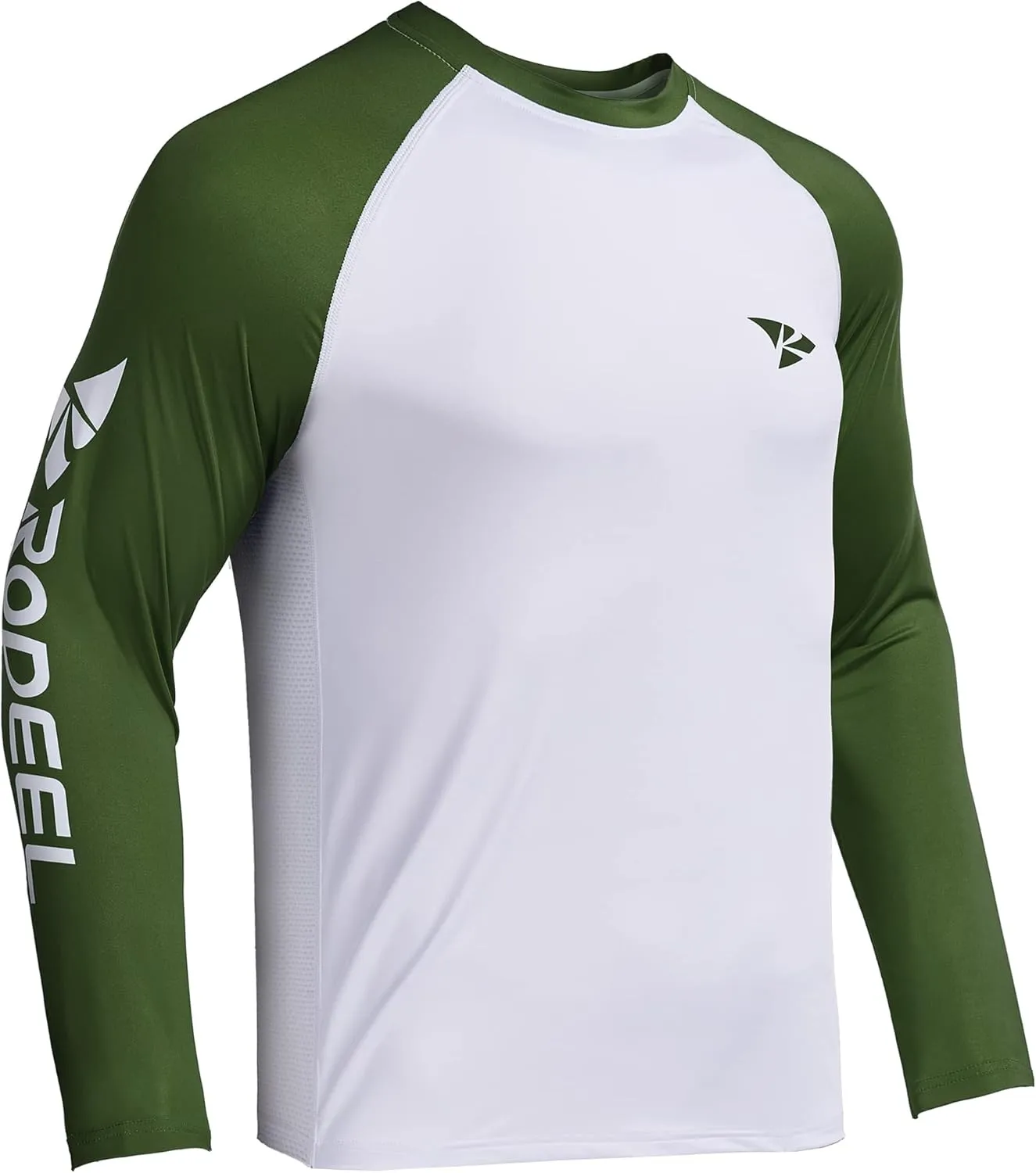 Rodeel Men's Fishing Shirts for Men Long Sleeve Wicking Fabric UPF 50 Sun Protection Performance Shirt