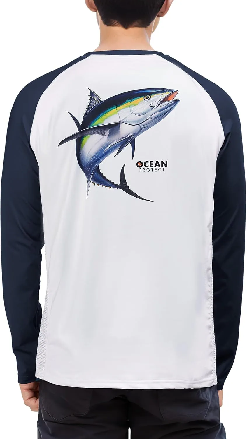 Rodeel Men's Fishing Shirts for Men Long Sleeve Wicking Fabric UPF 50 Sun Protection Performance Shirt