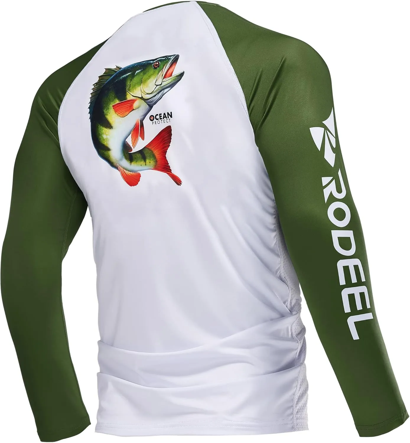 Rodeel Men's Fishing Shirts for Men Long Sleeve Wicking Fabric UPF 50 Sun Protection Performance Shirt