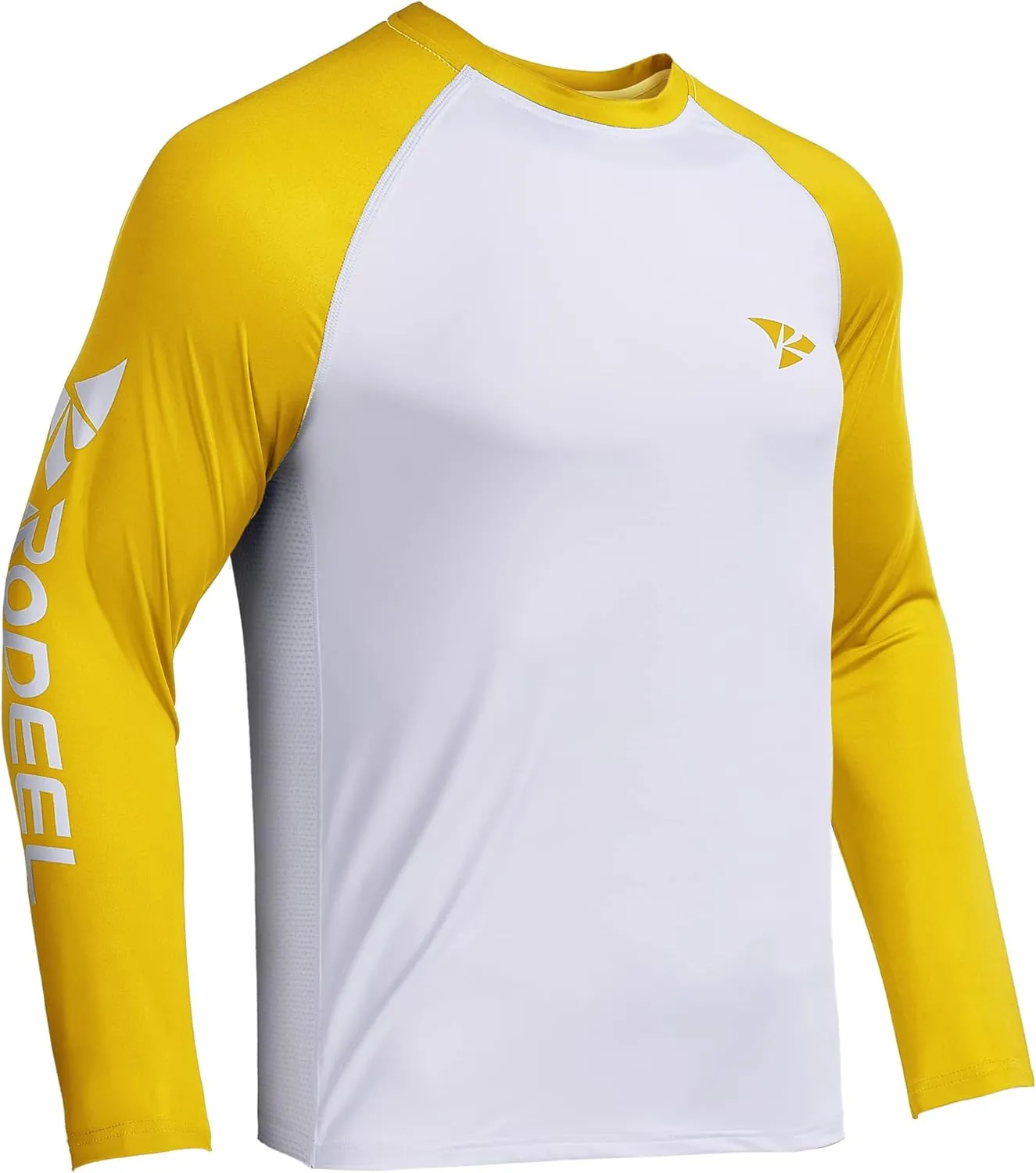 Rodeel Men's Fishing Shirts for Men Long Sleeve Wicking Fabric UPF 50 Sun Protection Performance Shirt