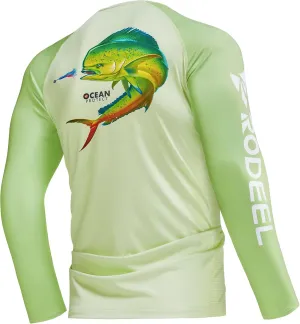 Rodeel Men's Fishing Shirts for Men Long Sleeve Wicking Fabric UPF 50 Sun Protection Performance Shirt