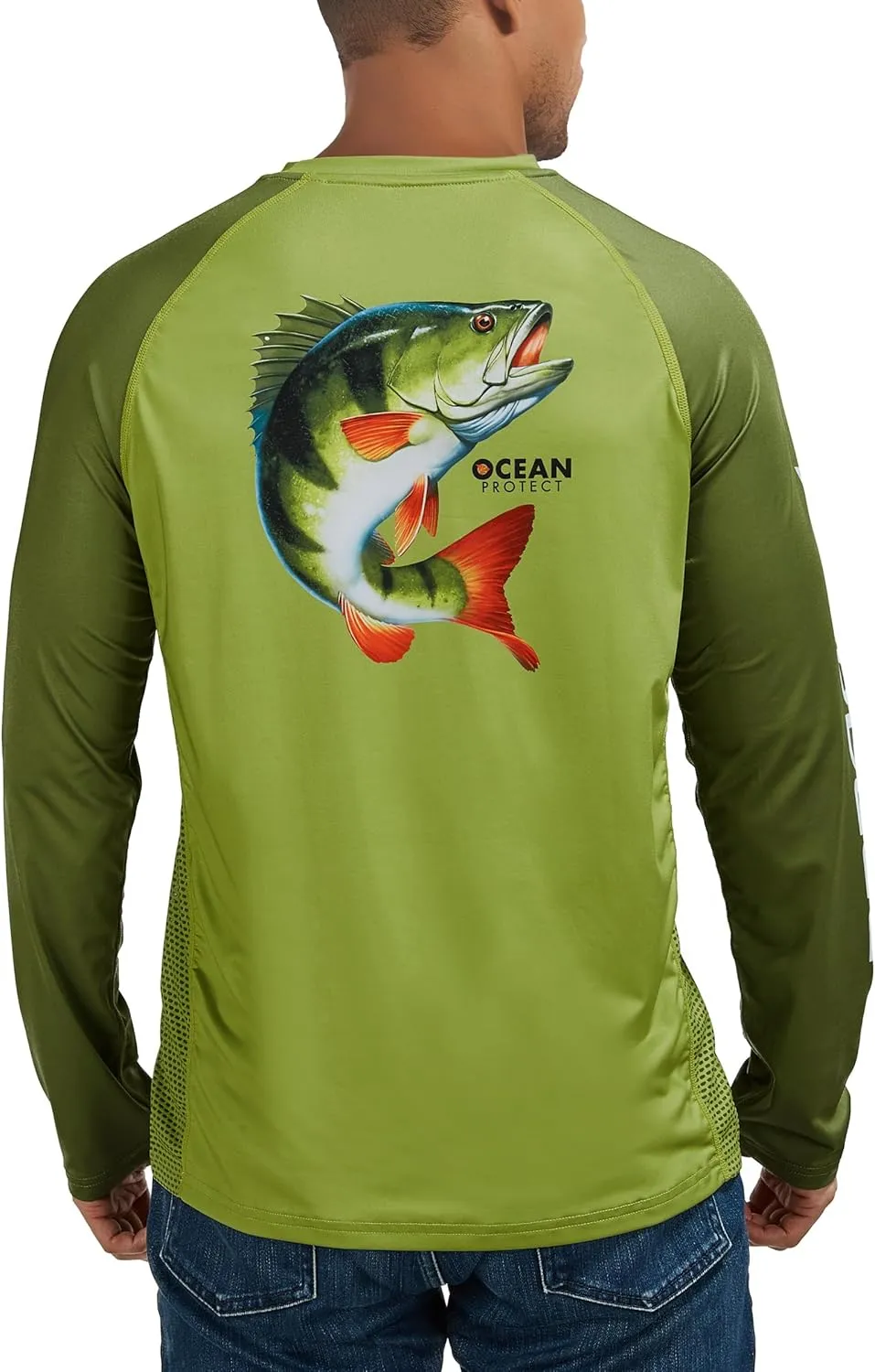 Rodeel Men's Fishing Shirts for Men Long Sleeve Wicking Fabric UPF 50 Sun Protection Performance Shirt