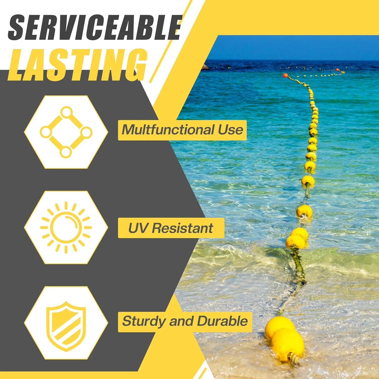 Rope Floats Marine Buoy Floats Deep Water Float Fishing Marker Buoys Anchor Float for Boats Swimming Kayak Crabbing Trail Dock Pool