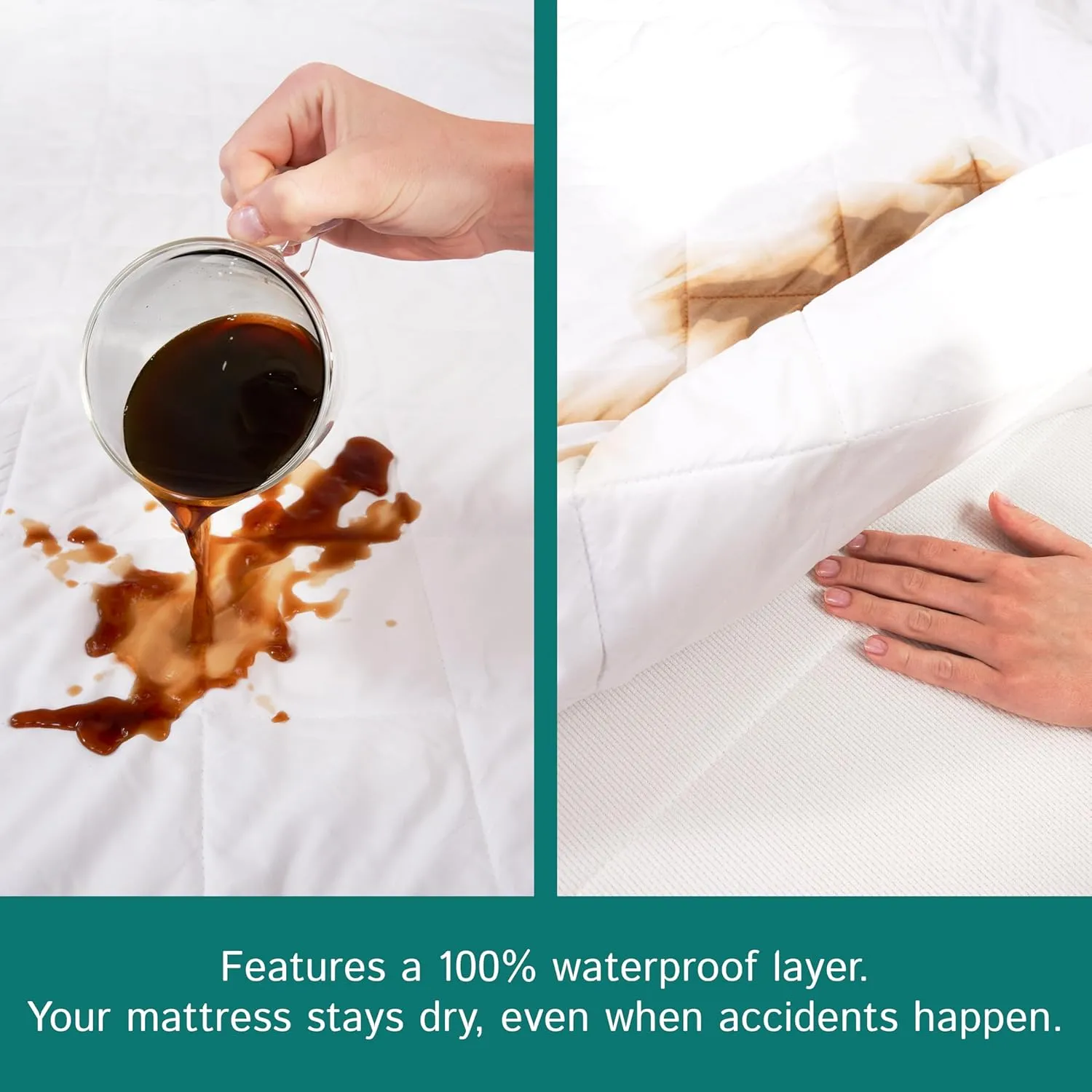 RV Full Size Waterproof Mattress Pad - Fitted Mattress Protector with Quilted Pillow Top Mattress Topper - Premium Quality Hypoallergenic Mattress Cover (48”x75”) RV Short Full