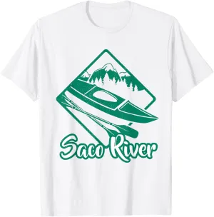 Saco River Maine Rafting Kayaking Kayak Boating Canoe T-Shirt