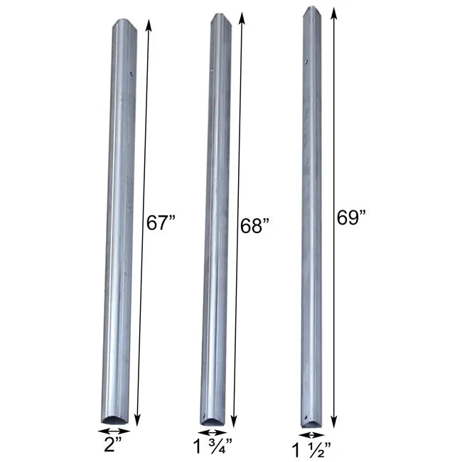 S&K Telescoping Aluminum Tri-Poles w/Ground Sockets, 6 Pack