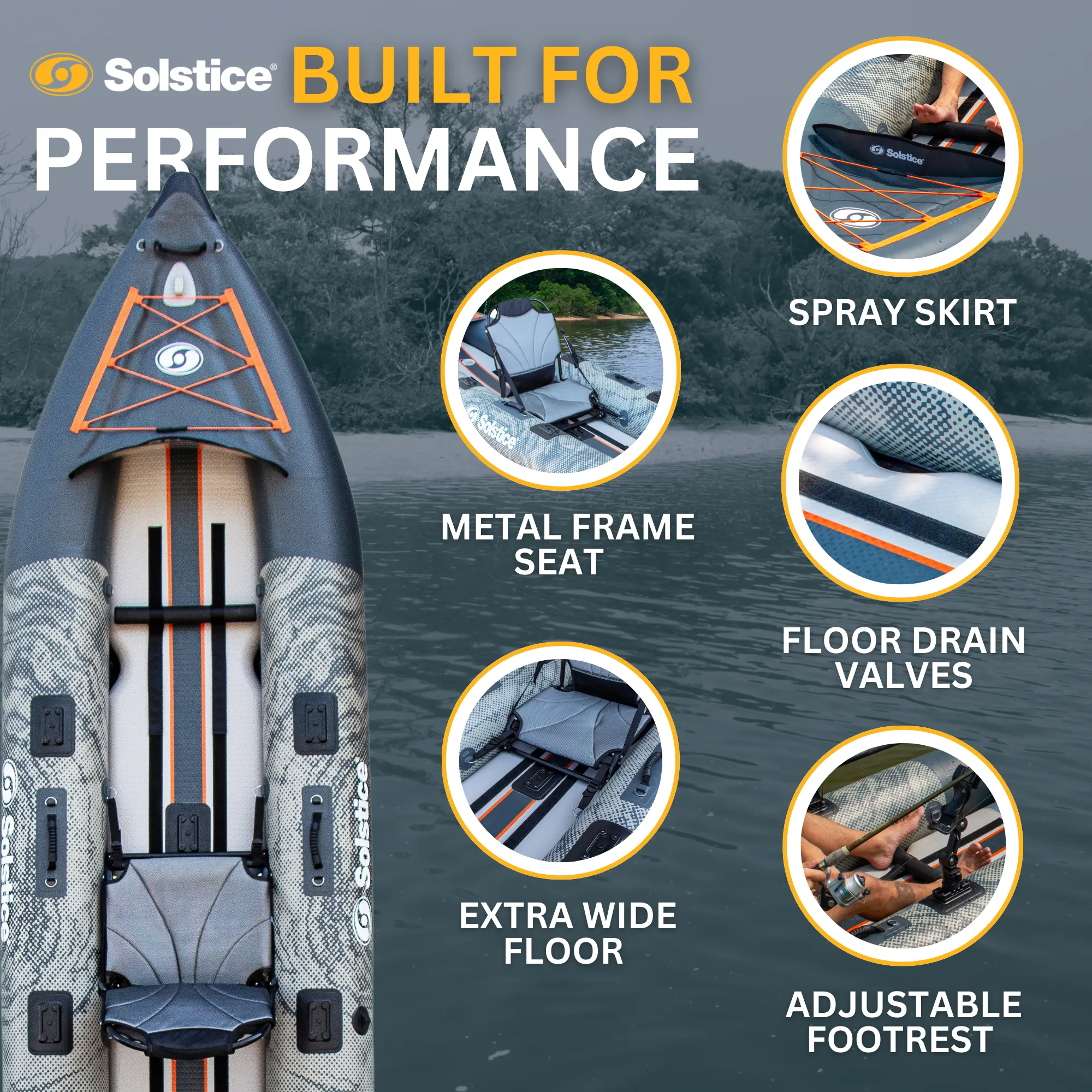 Scout Inflatable Fishing Kayak Kit