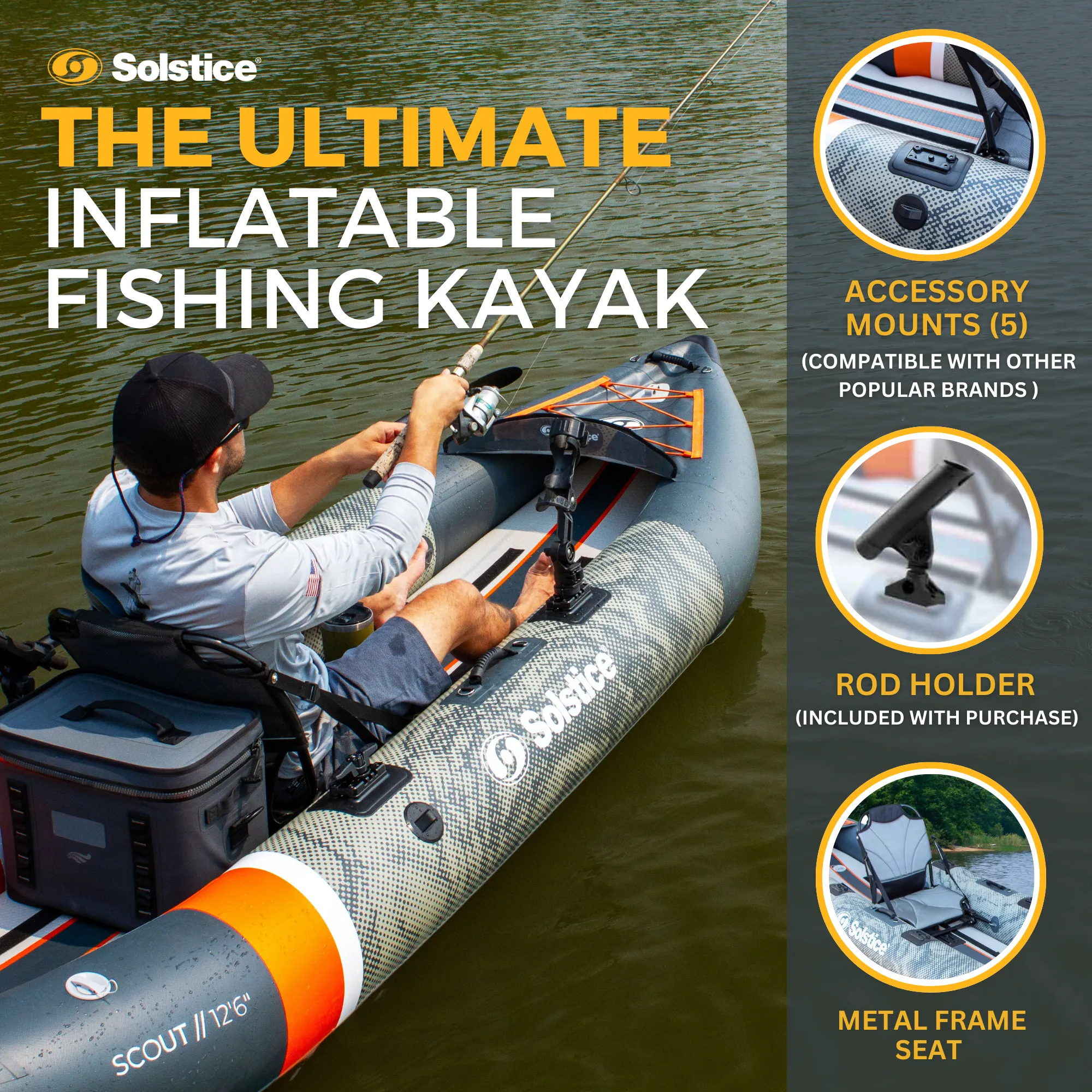 Scout Inflatable Fishing Kayak Kit