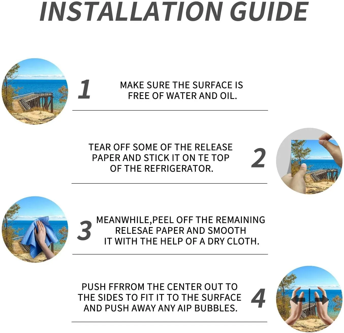 Self Adhesive Vinyl Refrigerator Wrap Set Sleeping Bear Dunes National Overlook Self Stick Door Mural Sticker Removable Refrigerator Wrap Decal Kitchen Bar Decor