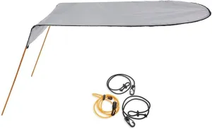 Single for KAYAK Canopy Canoe Sun Shade, Awning Fishing Boat Shade Cover, Sun Canopy Waterproof Anti-UV Folding Tent Rain Shelter, Lightweight & Portable 125x110cm(Grey)