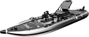 Sit on Top Pedal Drive Inflatable Pedal Boat Fishing Kayak One Person Boat Stand Up Pedal Kayak for Adults Youth Suitable for Rivers,Oceans,Lakes,Fun Water Sports