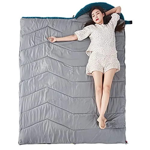 Sleeping Bag 4 Seasons Adults & Kids w/ Compression Bag for Camping Trips