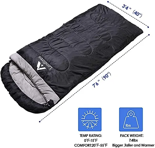 Sleeping Bags for Adults-Cold Weather Sleeping Bag Camping XXL