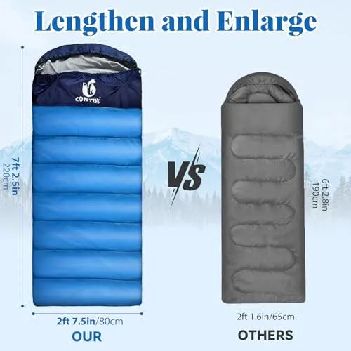 Sleeping Bags with Compression Sack for Adults - 3-4 Seasons