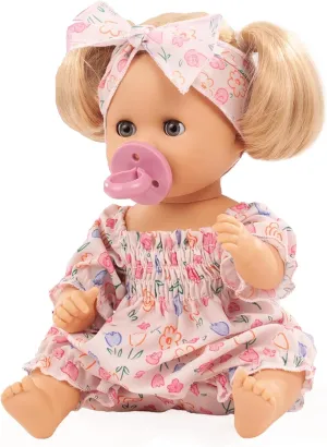 Sleepy Aquini Girl Flower - 13" Bath Baby Girl Doll with Blonde Hair to Wash and Style