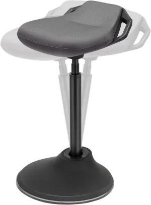 SONGMICS Standing Desk Chair, Adjustable Ergonomic Wobble Stool, 23.6-33.3 Inches Drafting Chair, Swivel Sitting Balance Stool, Fabric Upholstery, Anti-Slip Bottom Pad, Slate Gray UOSC02GY