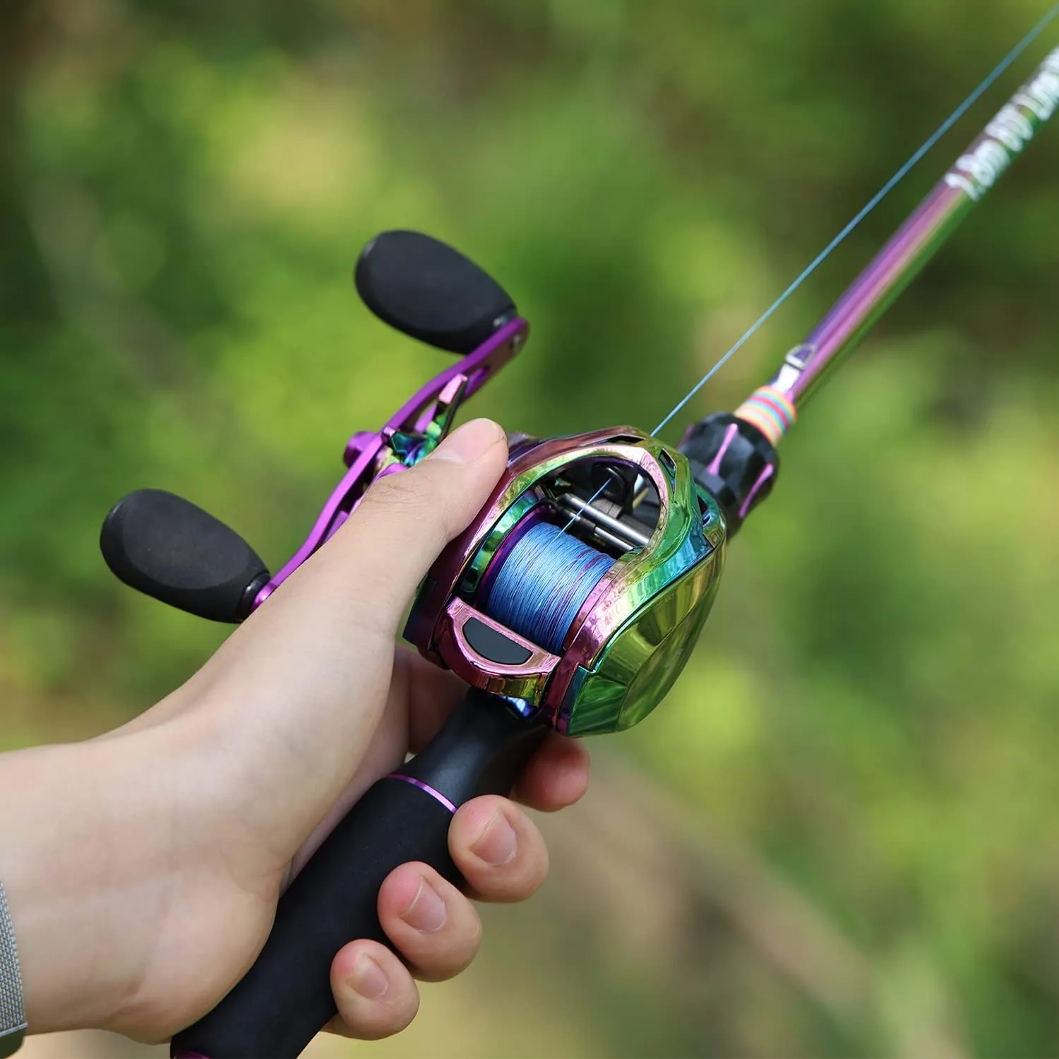 Sougayilang Fishing Rod and Reel Combo, Medium Fishing Pole with Baitcasting Reel Combo, 2-Piece Fishing Combo