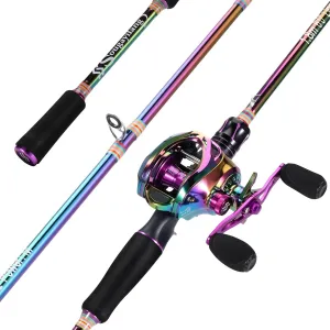 Sougayilang Fishing Rod and Reel Combo, Medium Fishing Pole with Baitcasting Reel Combo, 2-Piece Fishing Combo