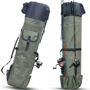 Sougayilang Fishing Rod Case Organizer Pole Storage Bag Fishing Rod and Reel Organizer for Travel, Gift for Father, Boyfriend and Family