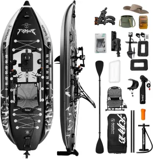 Spatium Fishing Kayak Boat Pedal Drive Sit on Top Pedal Drive Kayak Fishing Pedal Kayak Power System Orientation System Foot Pedal Fishing Boat, 11'*44"*4",Carrying Capacity 330 LBS