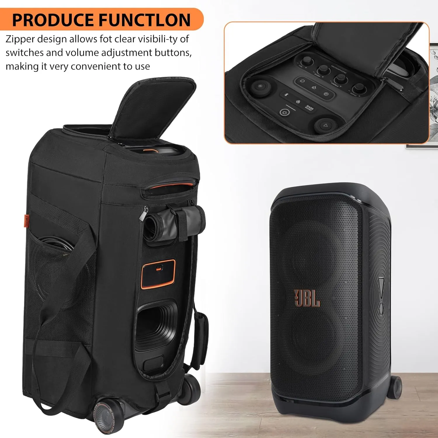 Speaker Carry Cover Travel Bag Compatible with JBL Party Box 320