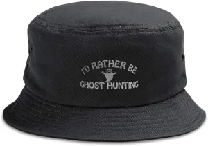 Speedy Pros Bucket Apparel Hat I'd Rather Be Ghost Hunting Embroidery Cotton for Men & Women