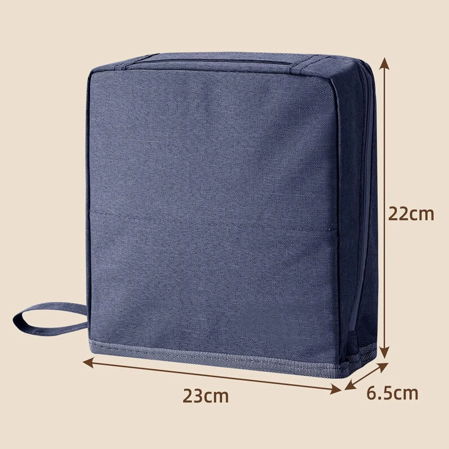Standing Makeup Bag, Doresty Standing Makeup Bag Portable, Large Capacity, Waterproof with Compartments (Blue)