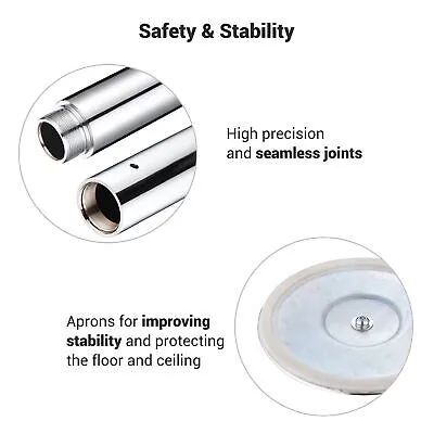 Static Spinning Dancing Pole Kit with Door Stretching Strap Exercise Home Studio