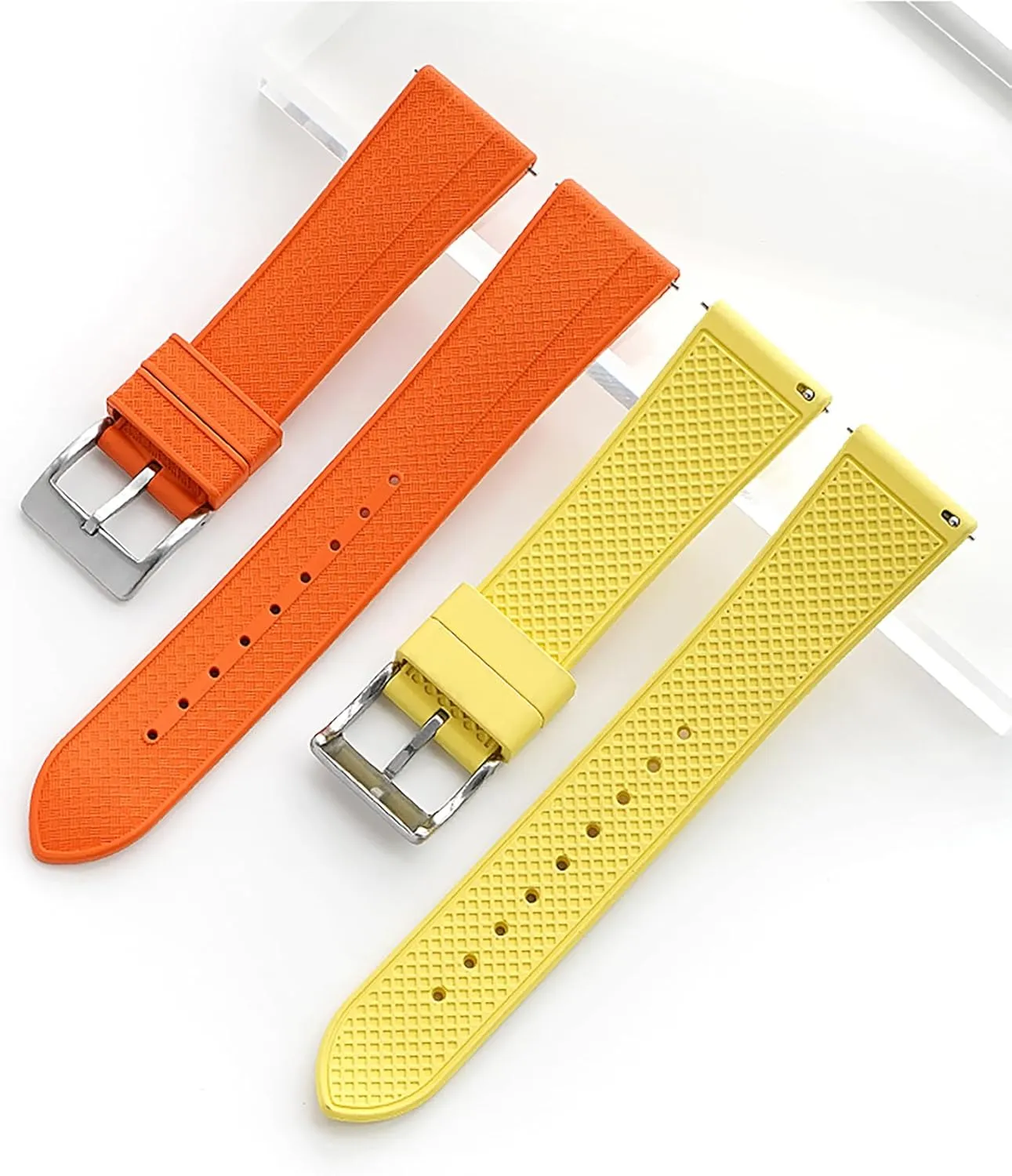 Strap for Blancpain Swatch,Universal 22mm Strap Soft FKM Waterproof Replacement Band for Blancpain x Swatch Fifty Fathoms Men Women Band with Install & Remove Tool Kit