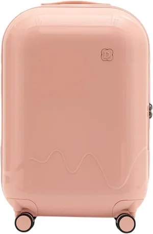 Suitcase, cute cup holder, USB charging port, impact-resistant, anti-theft, waterproof, portable bag, silent multi-stage trolley, 360-degree rotation, equipped with TSA Locke portable bag, can be boa