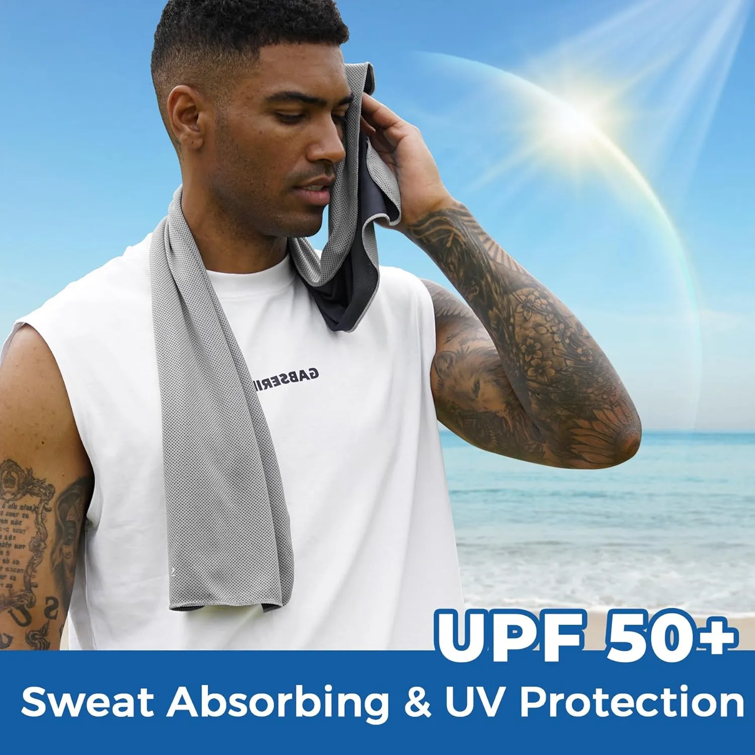 Sukeen Cooling Towels 6 Pack (40"x12"), Cooling Towels for Neck and Face, Quick Dry Sport Camping Cooling Towel, Cold Towel for Hot Weather