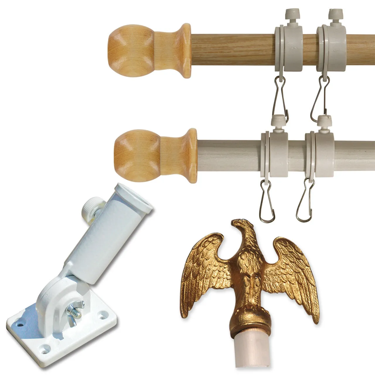 Super Tough Best Quality Outdoor Flag Pole Kit (No Flag)