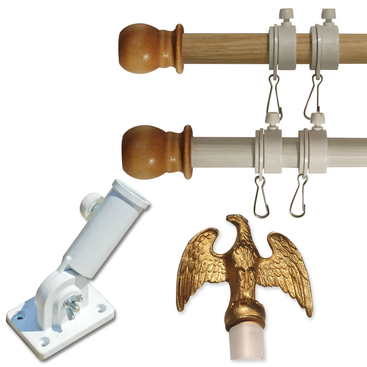 Super Tough Best Quality Outdoor Flag Pole Kit (No Flag)