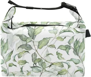 susiyo Lunch Bag for Women Men Botany Leaves Insulated Lunch Tote Bag with Adjustable Strap 7L Reusable Leakproof Lunch Box Lightweight Cooler Bag for Work Picnic or Travel